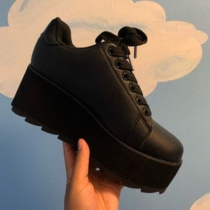 Dolls kill platform black sneakers